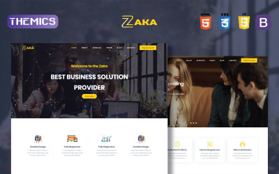 Zaka - HTML5-webbplatsmall för företag och företag