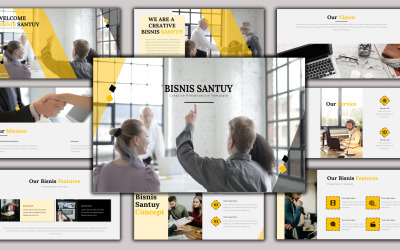 Bisnis Santuy - modelo de PowerPoint de negócios criativos