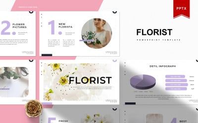 çiçekçi | PowerPoint şablonu