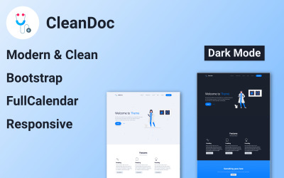 Modelo de página inicial do CleanDoc