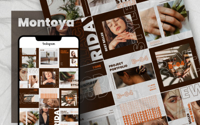 Montoya - Modèle de médias sociaux de publication Instagram