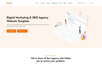 Opella - Modelo HTML5 de página de destino do site da agência SEO | Aumente sua presença digital