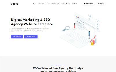 "Opella - SEO Agency Website" Responsive Landingspagina Template №101676