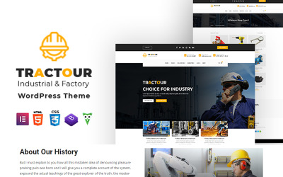 Tema WordPress Responsive #101670 "Tractour - Industrial / Manufacturing"
