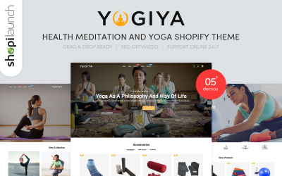 Йогія - Тема медитації здоров’я та йоги Shopify