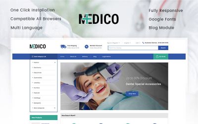 Medico - Medical Store Tema PrestaShop №101767