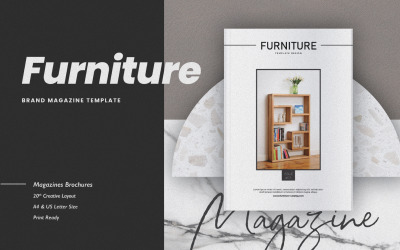 Plantilla para revista de diseño de muebles
