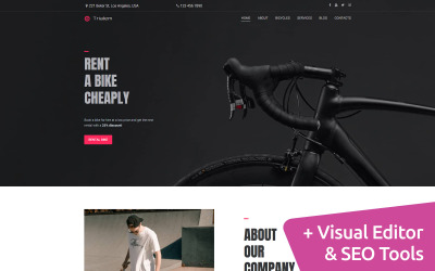 Responsivt Trialem - Bike Rental Moto CMS 3-mall #101735