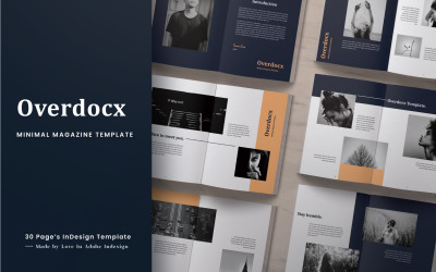 Modello di rivista minimale Overdocx