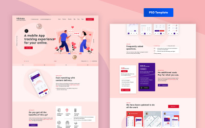 Template PSD #101776 "Vibirate - App"