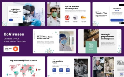Covirusa - Betegségek és vírusok PowerPoint sablon