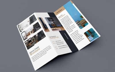 Blue Gradient Trifold Brochure Design - Corporate Identity Template