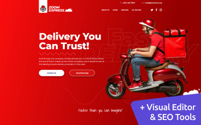 Zoom Express - Lieferung MotoCMS Landing Page Template