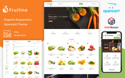 Fruitino - шаблон OpenCart для продуктового и продуктового магазина