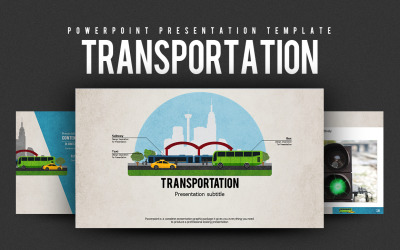 Modelo de PowerPoint de transporte