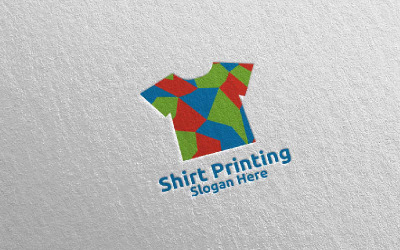 Plantilla de logotipo de diseño de empresa de impresión de camisetas