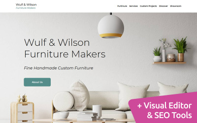 Responsywny szablon Moto CMS 3 Wulf Wilson - Furniture Makers #101932