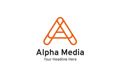 Szablon Logo Alpha Media