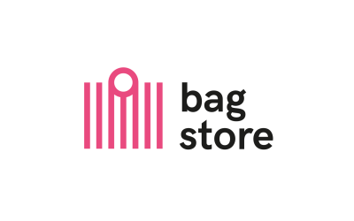 Modèle de logo de magasin de sacs