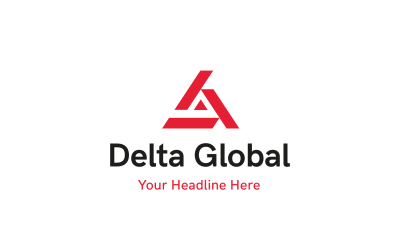 Delta wereldwijde logo sjabloon