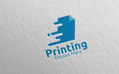Fast Printing Company Design Logo Template