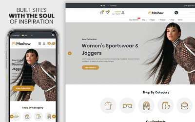 "Mashow - The Fashion eCommerce Premium" Responsive Shopify Thema №102147