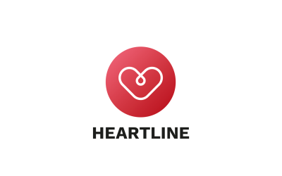 Modèle de logo Heartline