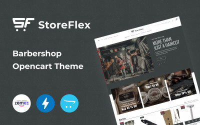 Online šablona Storeflex Barbershop OpenCart šablona
