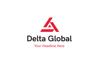 Шаблон логотипа Delta Global