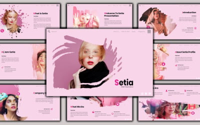 Setia - Güzellik Sunumu PowerPoint şablonu