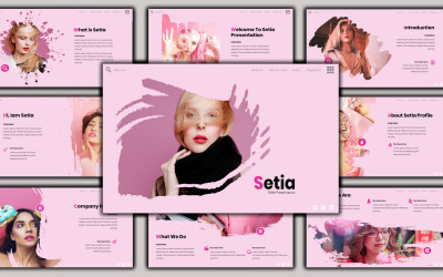 Setia - PowerPoint-mall för skönhetspresentation