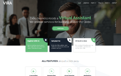 "VIRA" Responsive Website template №102148