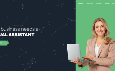 "VIRA - Virtual Assistant" Responsive WordPress thema №102146