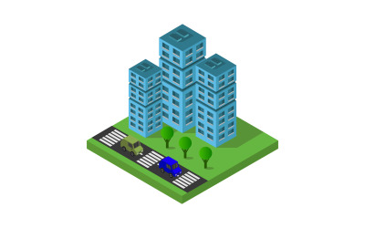 Isometric Skyscraper - Vector Image