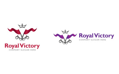 Modèle de logo de la victoire royale