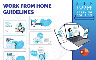 Modello PowerPoint PPT di linee guida di lavoro da casa