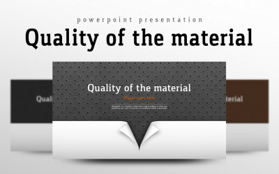Modelo de PowerPoint de qualidade do material