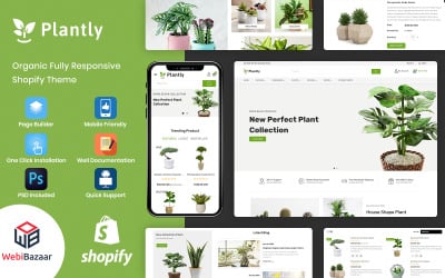 Plantly - Modèle Shopify réactif pour meubles de jardin Thème Shopify