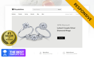 Responsive Royalshine - Jewellery Store PrestaShop Theme #102224