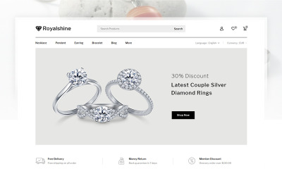 Reszponzív Royalshine - Jewellery Store PrestaShop sablon 102224