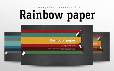 Šablona PowerPoint Rainbow Paper