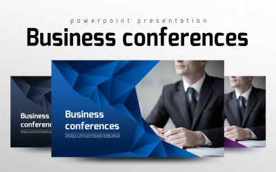 Zakelijke conferenties PowerPoint-sjabloon