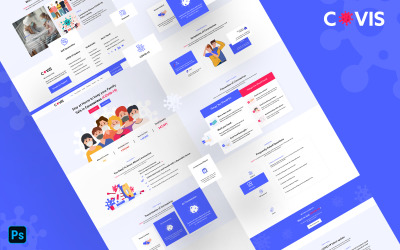 Bootstrap COVIS - Coronavirus (COVID-19) Prevention and Awareness PSD Template #102351