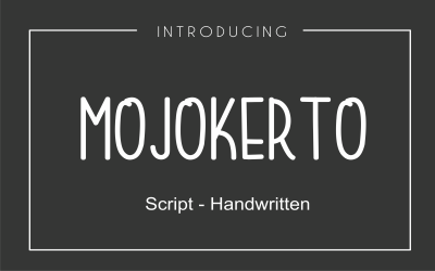 Шрифт Mojokerto