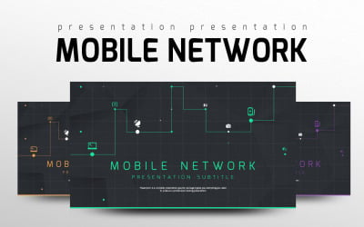 Šablona PowerPoint pro mobilní síť