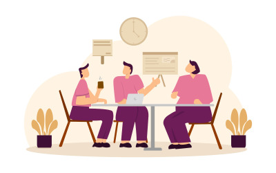 Illustratie van een bedrijf - vector afbeelding