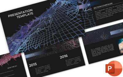 Neon Web Presentation PowerPoint template