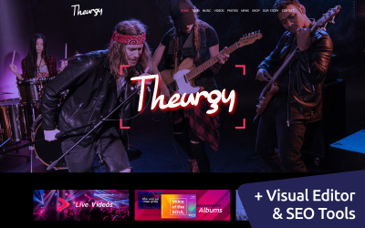 Responsive Theurgy - Music Band Moto CMS 3 Template #102545