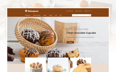 Reszponzív Bakequeen - Bakery Store PrestaShop sablon 102598