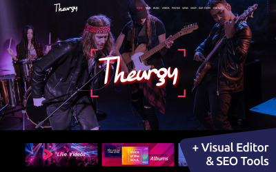 Theurgy - Modèle de groupe de musique Moto CMS 3